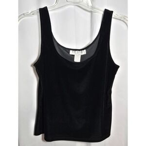 Vintage J.R. Nites Black Velvet Top Size 8 Sleeveless Evening Cocktail 90s